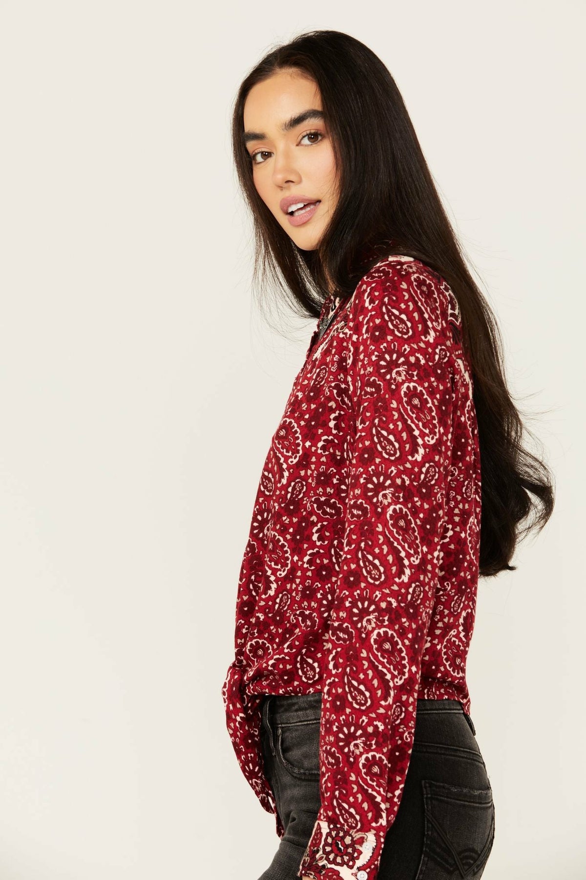 Women Erwin Printed Tie Front Shirt | Idyllwind
