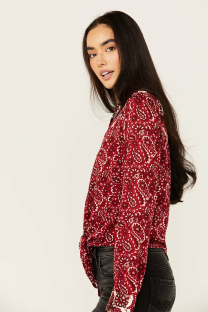Women Erwin Printed Tie Front Shirt | Idyllwind