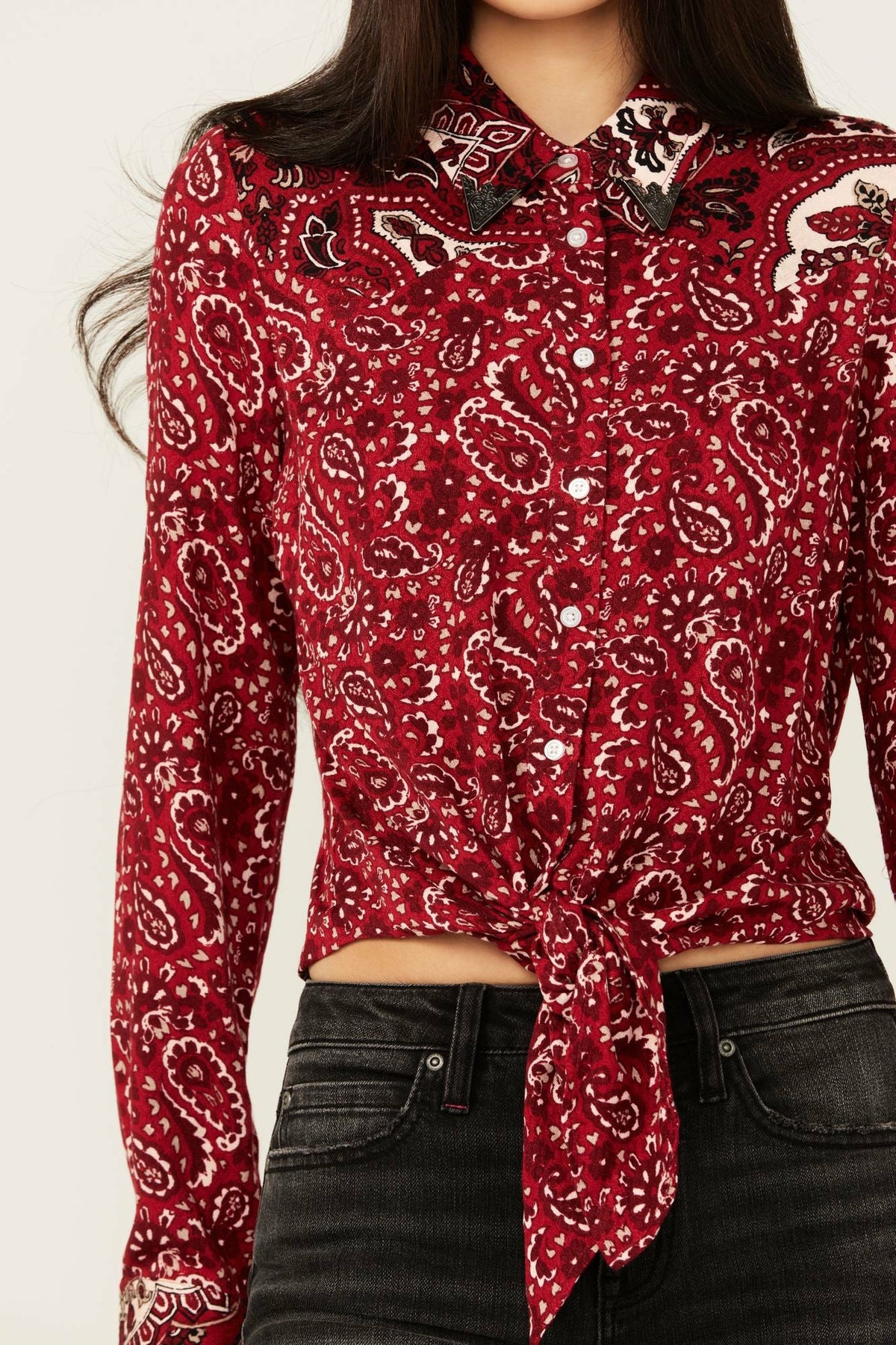 Women Erwin Printed Tie Front Shirt | Idyllwind
