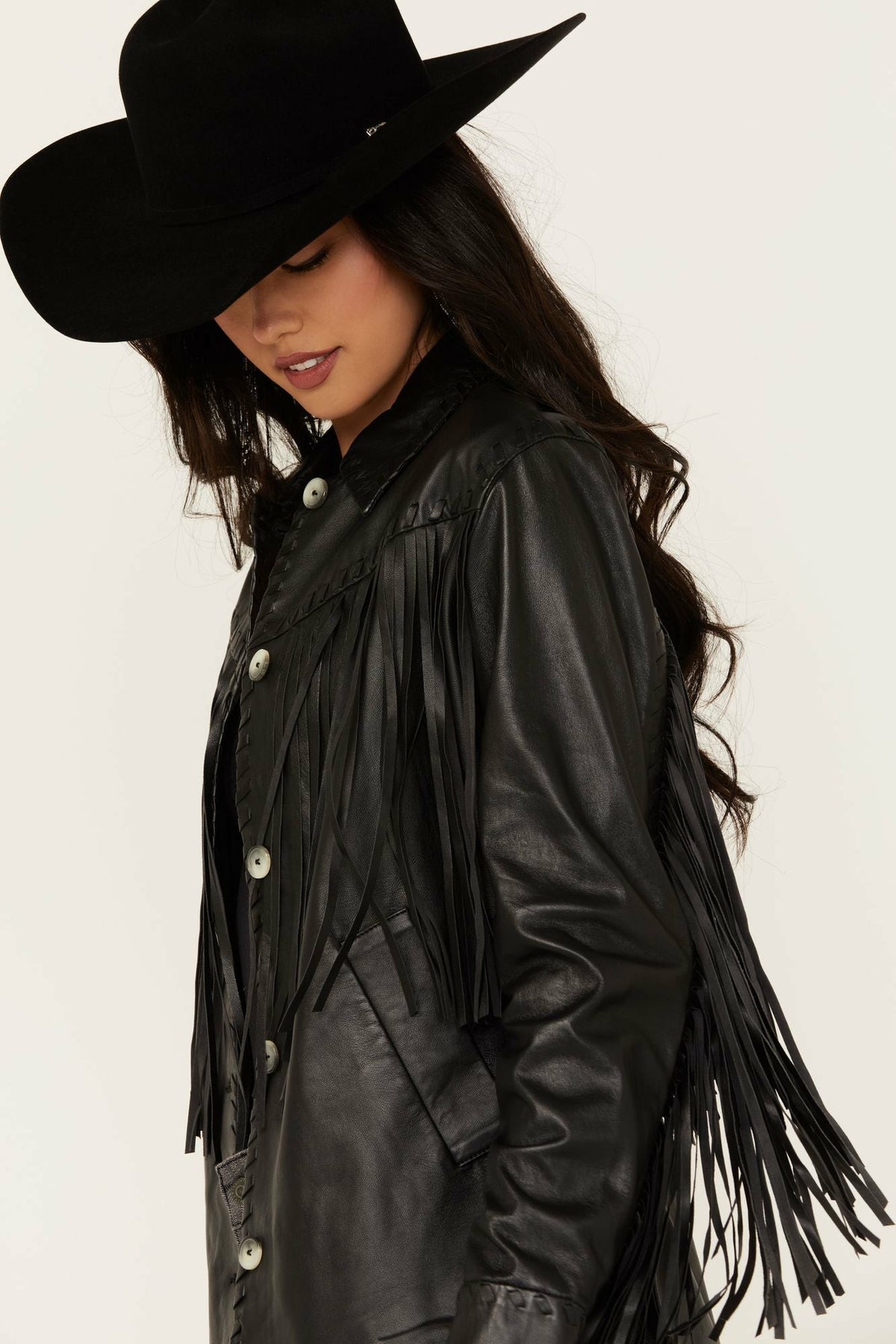 Women Amburn Leather Fringe Shacket | Idyllwind