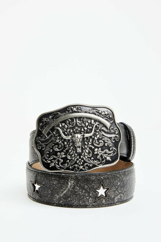 Women Cordero Longhorn Buckle And Star Cutout Belt | Idyllwind