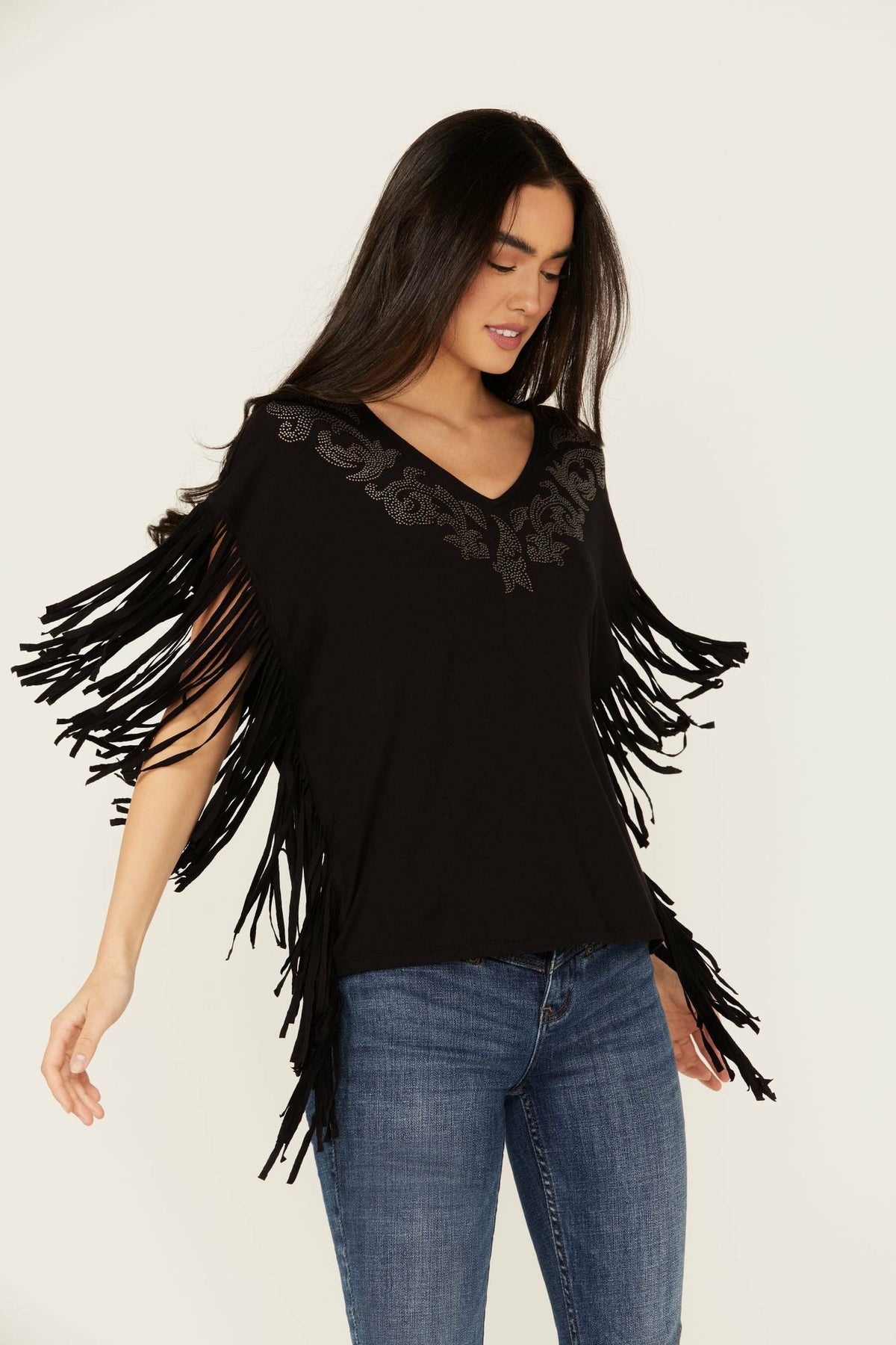 Women Milner Fringe Short Sleeve Studded Shirt | Idyllwind