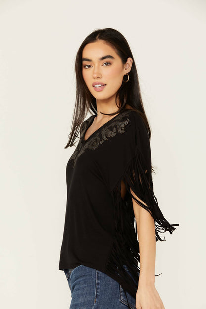 Women Milner Fringe Short Sleeve Studded Shirt | Idyllwind