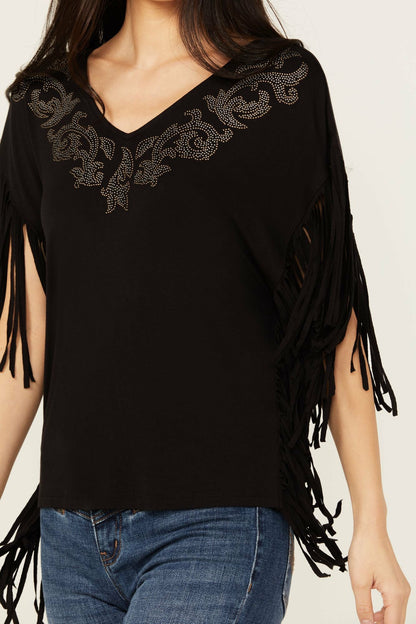 Women Milner Fringe Short Sleeve Studded Shirt | Idyllwind