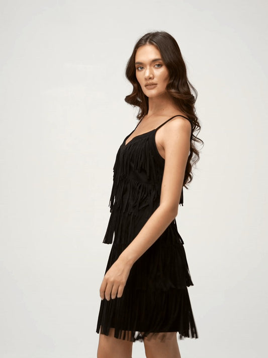 Women Brixworth Black Fringe Festival Dress | Idyllwind