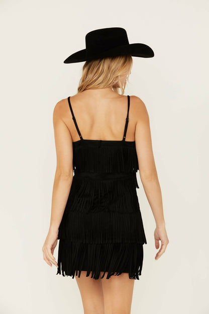 Women Brixworth Black Fringe Festival Dress | Idyllwind