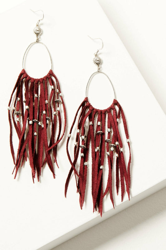 Women Montoya Leather Fringe Earrings | Idyllwind