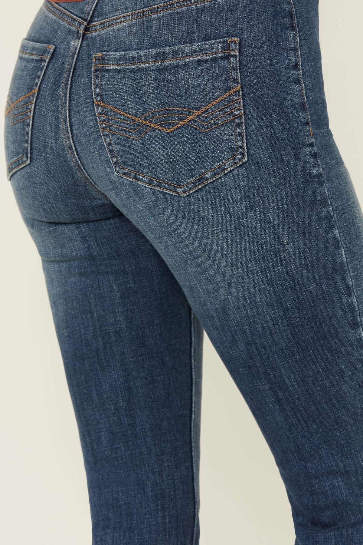 Women Dark Wash Outlaw Super High Rise Bootcut Stretch Denim Jeans | Idyllwind
