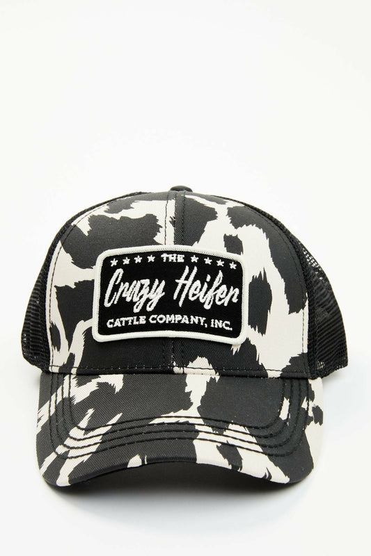 Women Crazy Heifer Cow Print Baseball Cap | Idyllwind