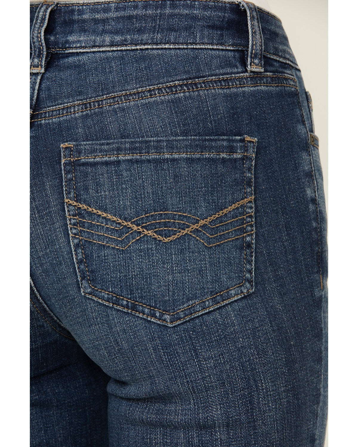 Women Dark Wash Rebel Western Embroidered Mid Rise Stretch Denim Jeans | Idyllwind