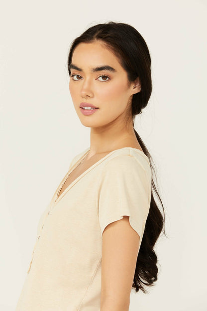 Women Vaughn Henley Short Sleeve Shirt | Idyllwind