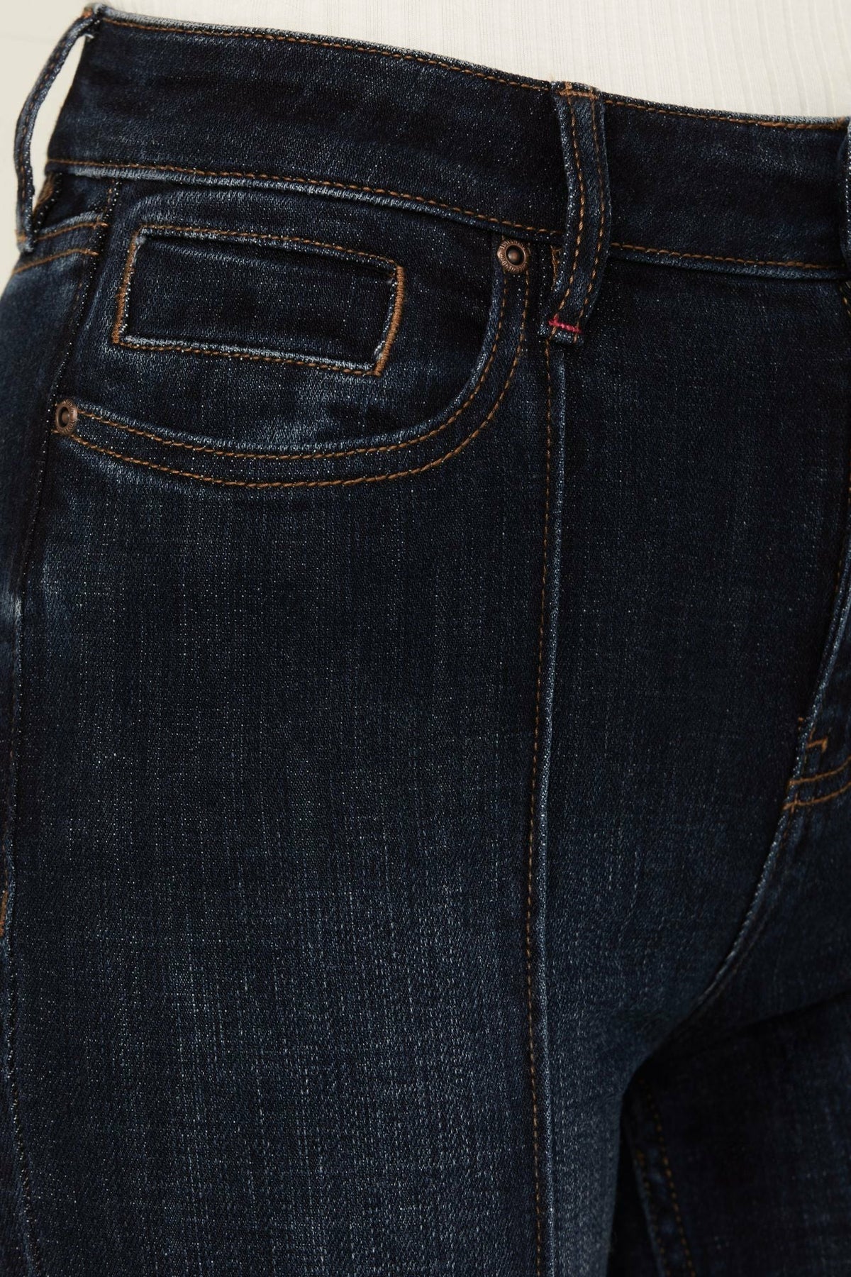 Women Regent Dark Wash Gypsy High Rise Seamed Bootcut Comfort Stretch Denim Jeans | Idyllwind