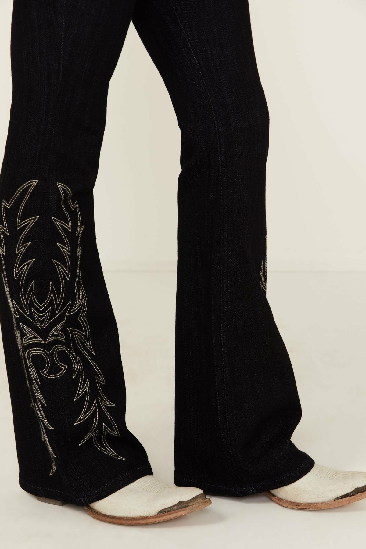 Women Glenn Dark Wash High Rise Western Stitched Bootcut Comfort Stretch Denim Jeans | Idyllwind