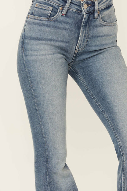 Women Barnwell Medium Wash High Rise Flare Stretch Denim Jeans | Idyllwind