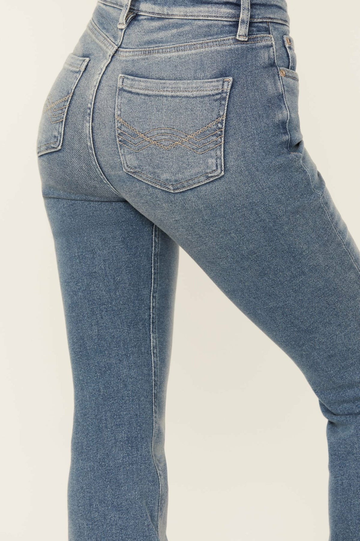 Women Barnwell Medium Wash High Rise Flare Stretch Denim Jeans | Idyllwind