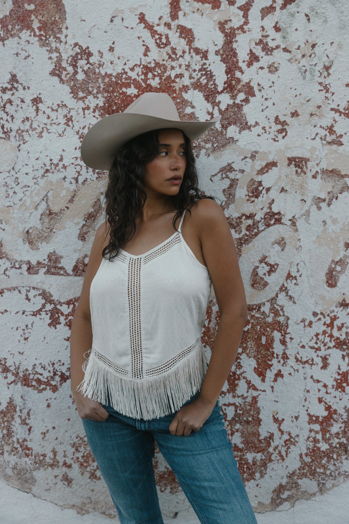 Women Briarwick Jacquard Print Fringe And Lace Tank Top | Idyllwind