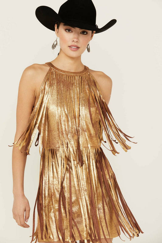 Women Tucker Faux Suede Fringe Mini Dress | Idyllwind