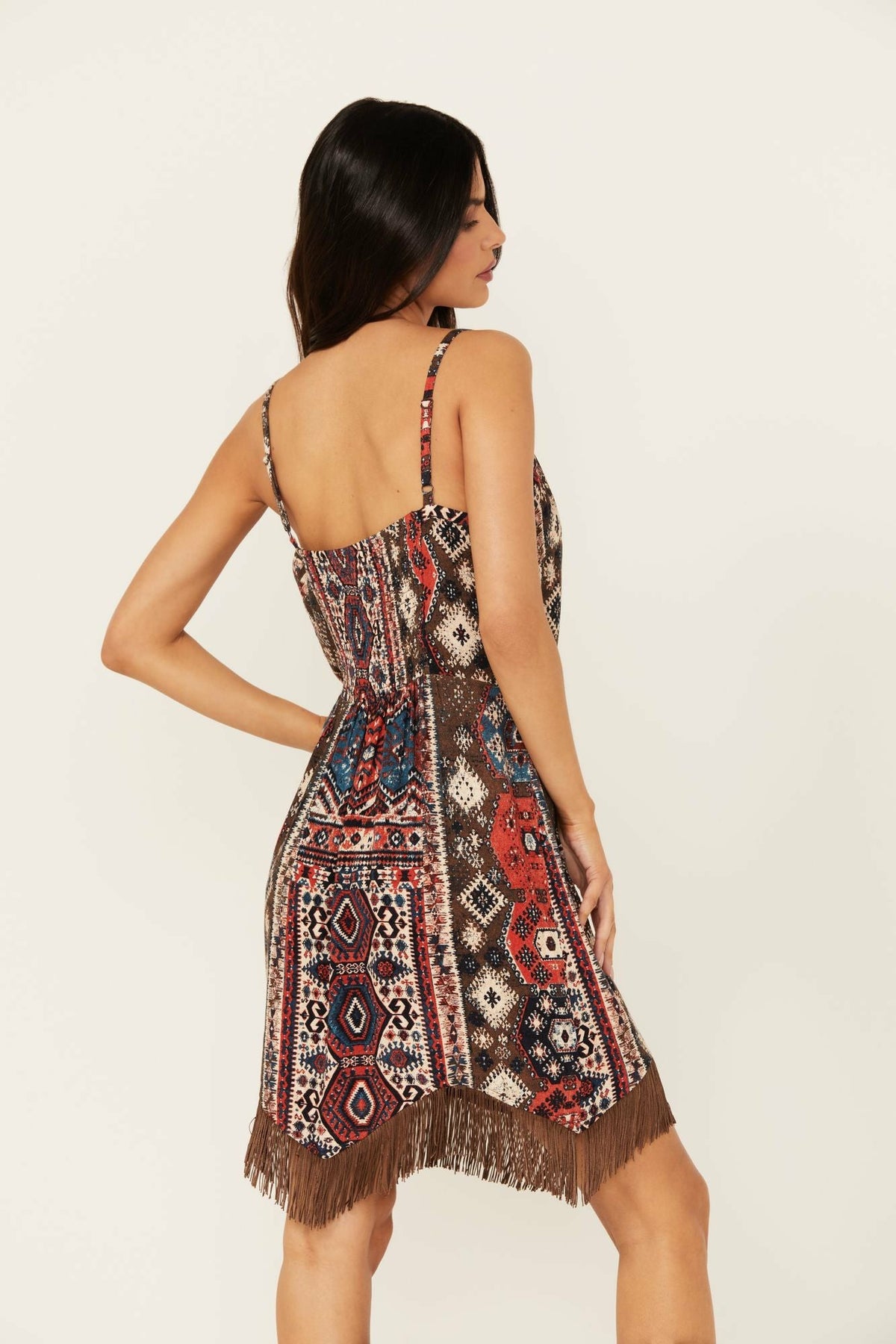 Women Yearling Printed Fringe Slip Dress | Idyllwind