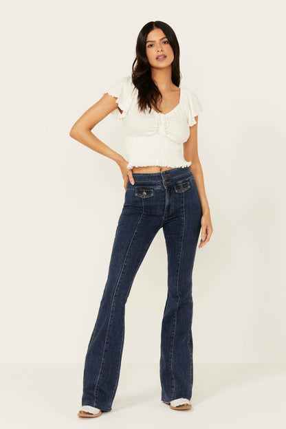 Women La Vista Dark Wash Legend High Rise Bootcut Comfort Stretch Denim Jeans | Idyllwind