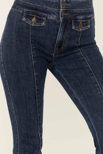 Women La Vista Dark Wash Legend High Rise Bootcut Comfort Stretch Denim Jeans | Idyllwind