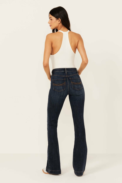 Women Hermosa Dark Wash High Rise Bootcut Horsebit Comfort Stretch Denim Jeans | Idyllwind