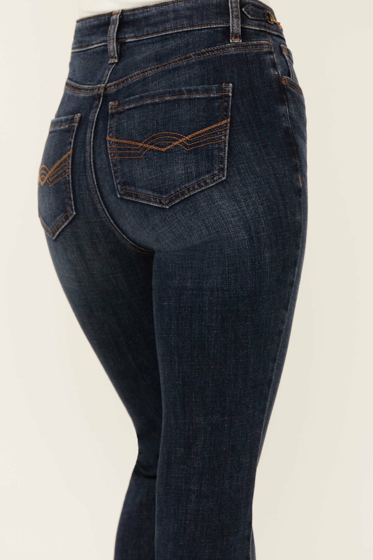 Women Hermosa Dark Wash High Rise Bootcut Horsebit Comfort Stretch Denim Jeans | Idyllwind