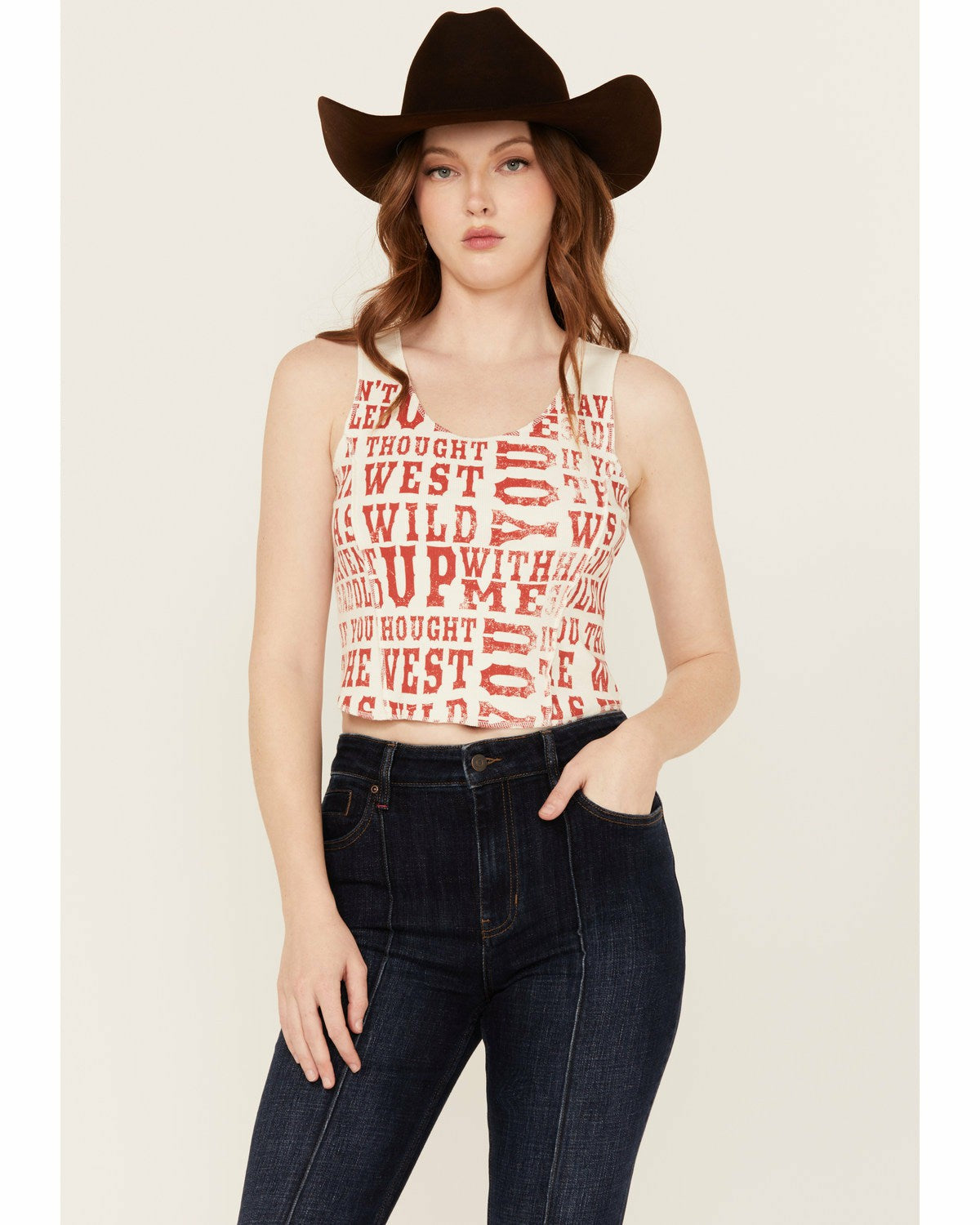 Women Rhett The West Was Wild Graphic Rib Knit Tank | Idyllwind
