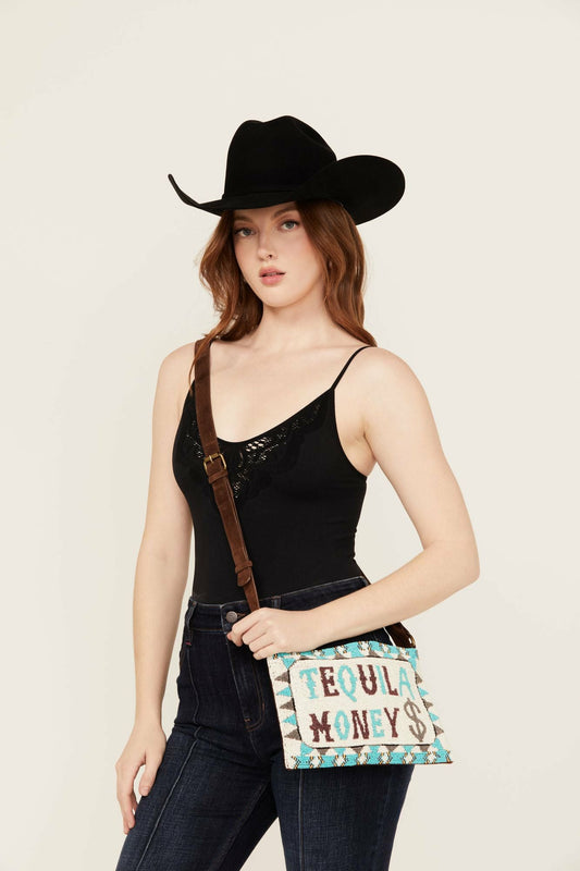 Women Tequila Money Beaded Crossbody Bag | Idyllwind