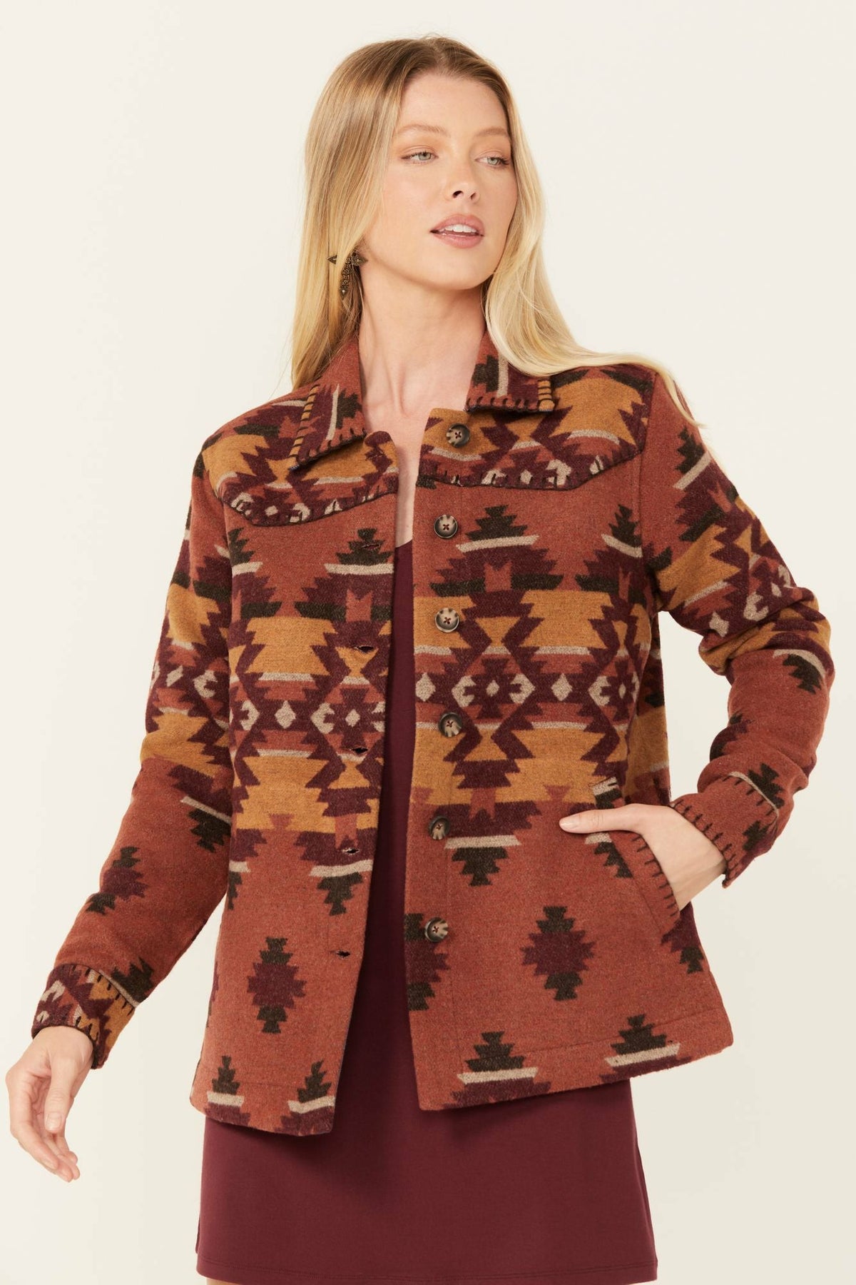 Women Lane Southwestern Print Shacket | Idyllwind