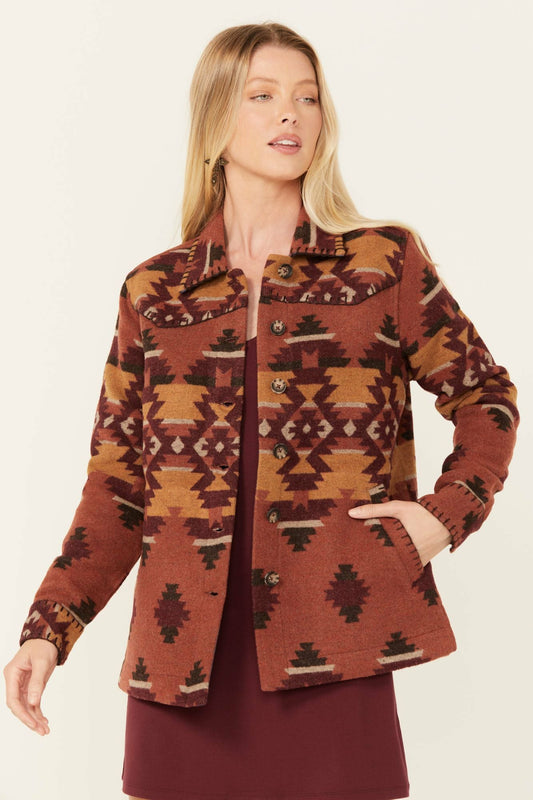 Women Lane Southwestern Print Shacket | Idyllwind