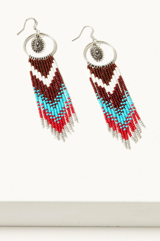 Women Cezanne Antique Seed Bead Fringe Earrings | Idyllwind