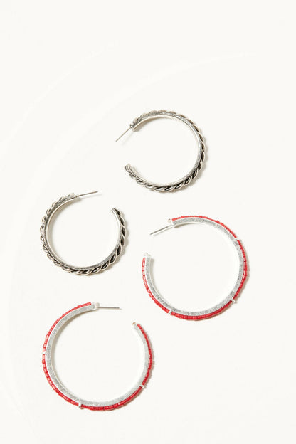 Women Ethel Antique Hoop Earring Set - 2 Piece | Idyllwind