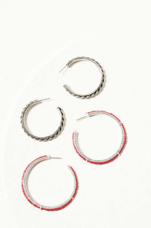 Women Ethel Antique Hoop Earring Set - 2 Piece | Idyllwind