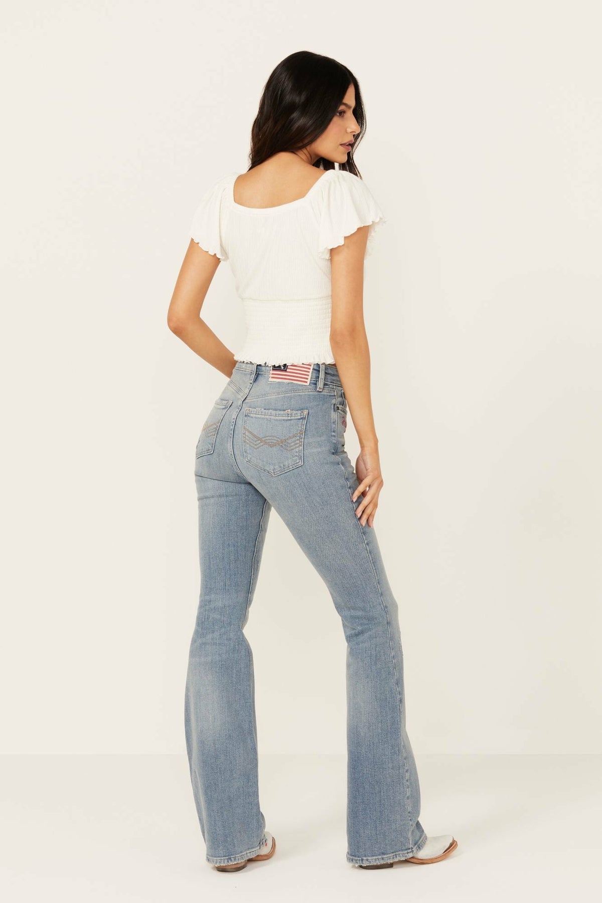 Women Western Cowboy Embroidered High Rise Bootcut Denim Jeans | Idyllwind
