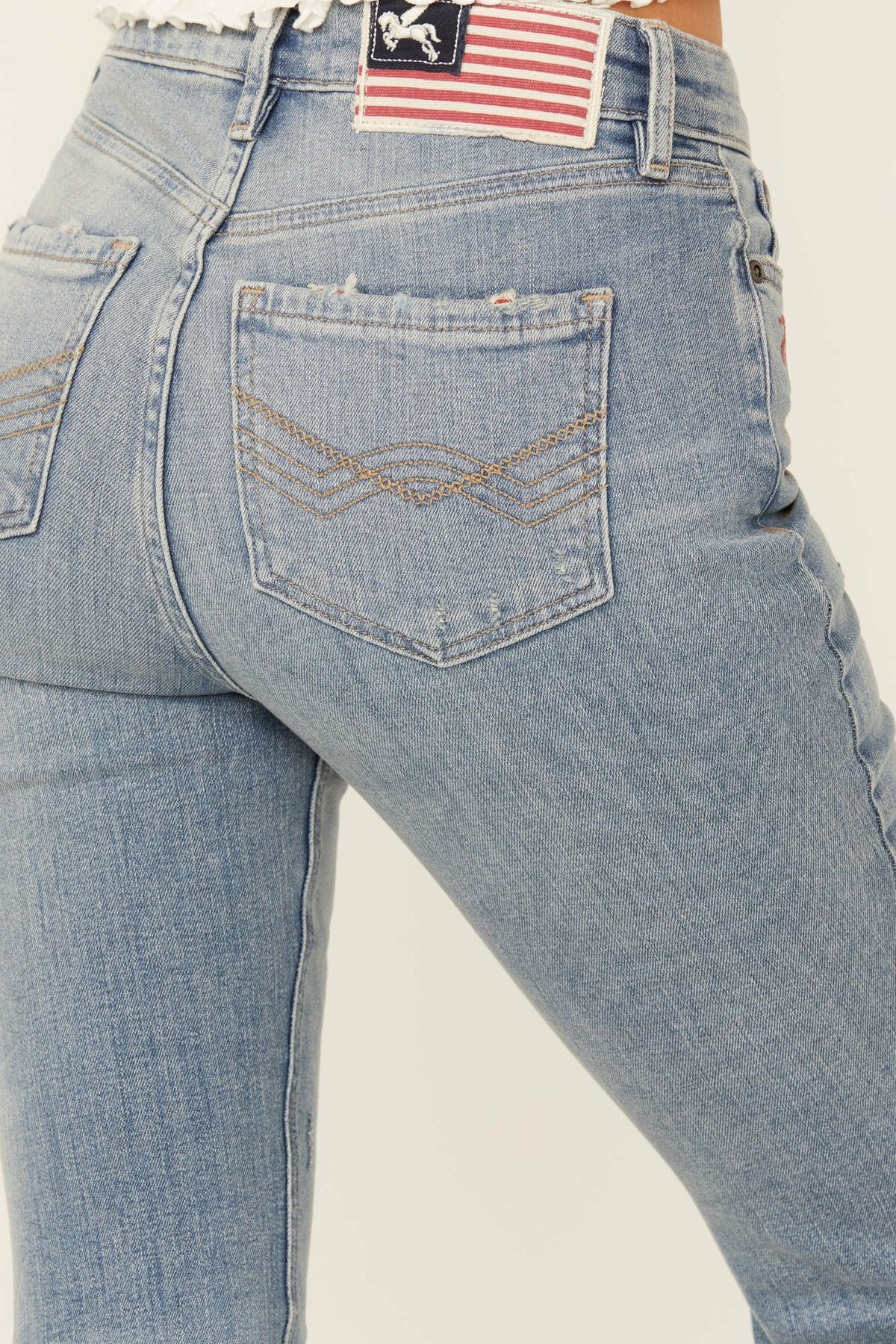 Women Western Cowboy Embroidered High Rise Bootcut Denim Jeans | Idyllwind