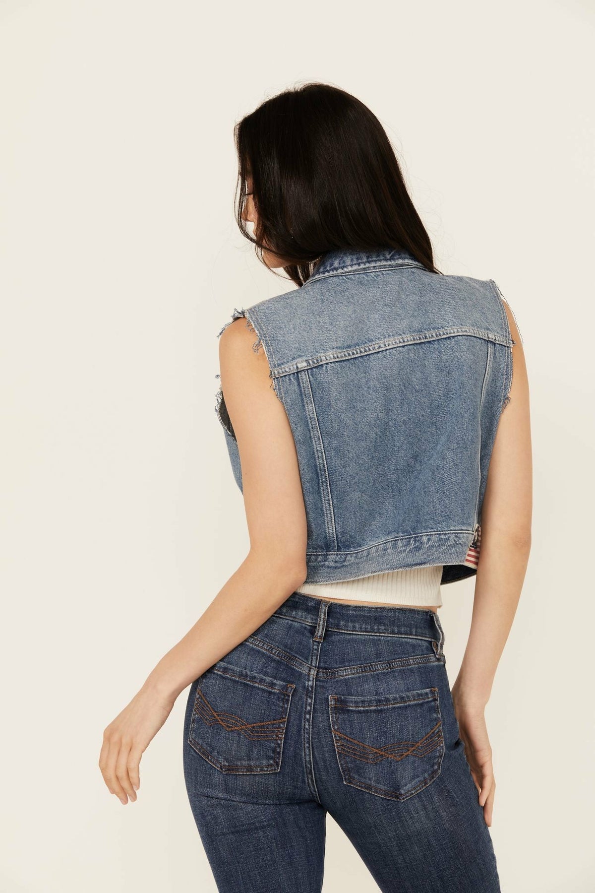 Women Western Cowboy Denim Trucker Vest | Idyllwind