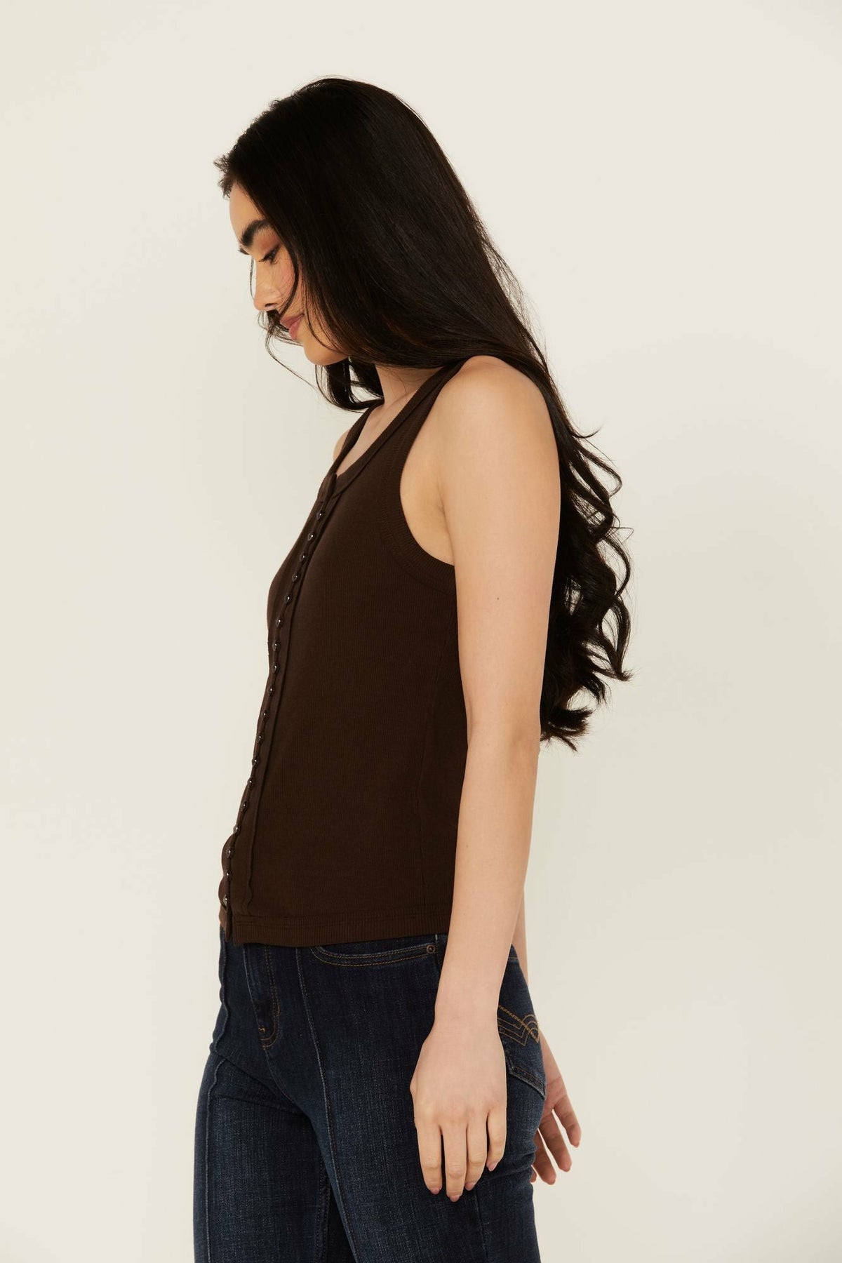 Women Edna Button Front Ribbed Tank | Idyllwind
