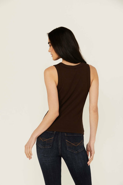 Women Edna Button Front Ribbed Tank | Idyllwind