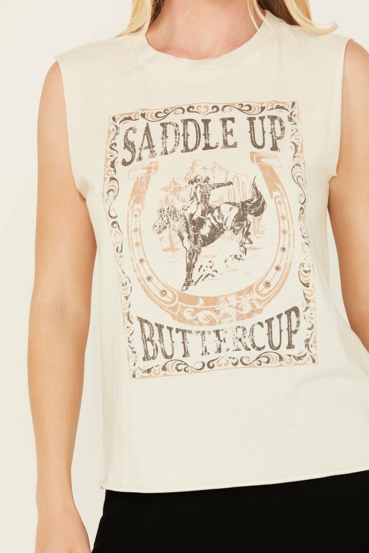 Women Maude Saddle Up Buttercup Graphic Tank | Idyllwind