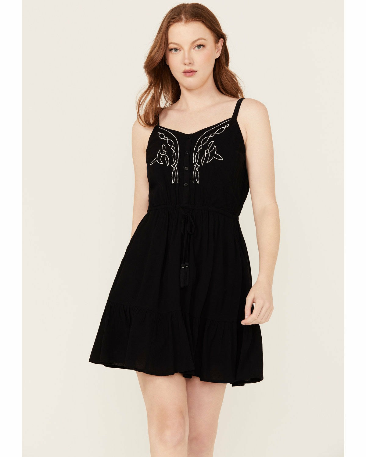 Women Wilsonia Tie Front Western Embroidered Dress | Idyllwind