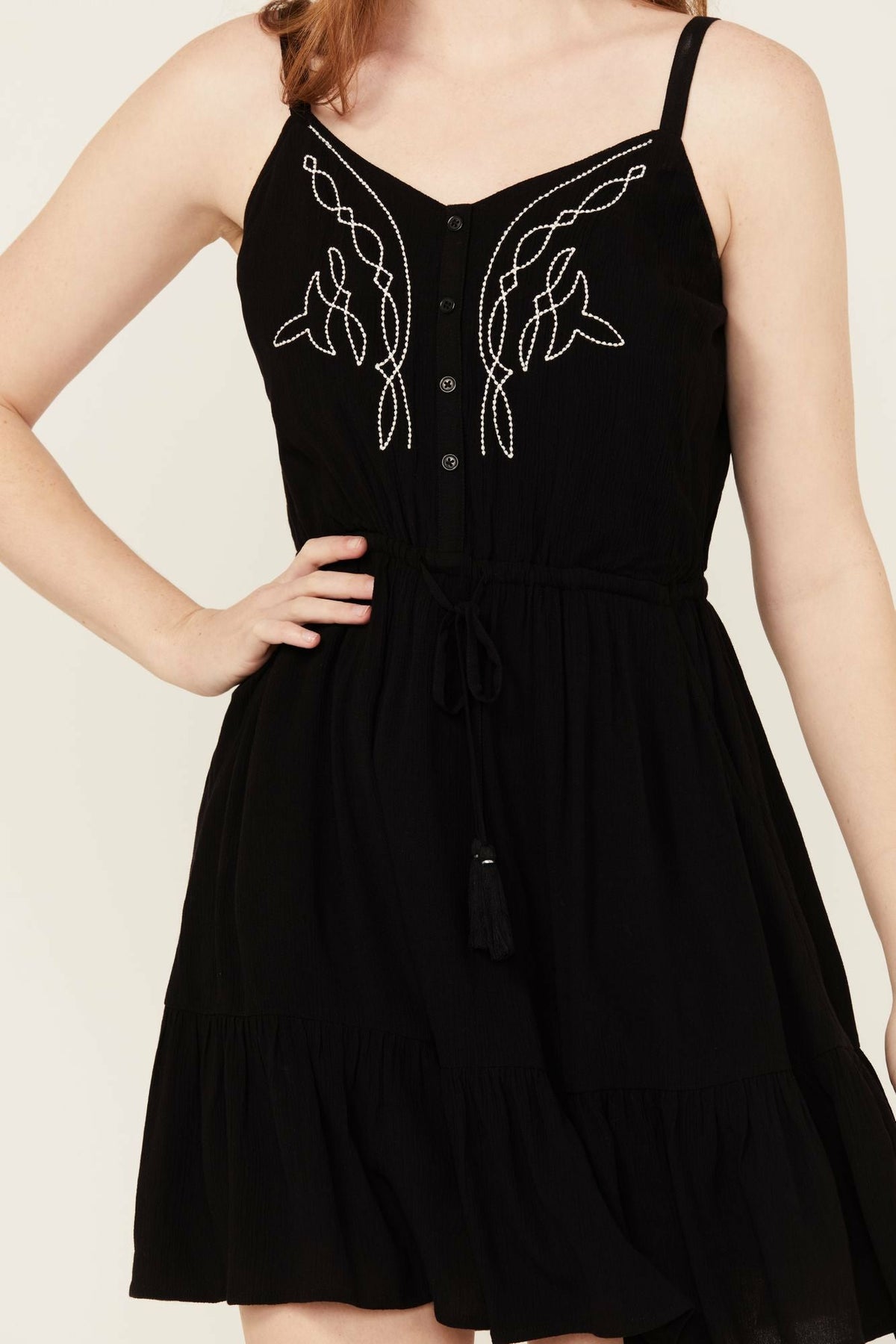 Women Wilsonia Tie Front Western Embroidered Dress | Idyllwind