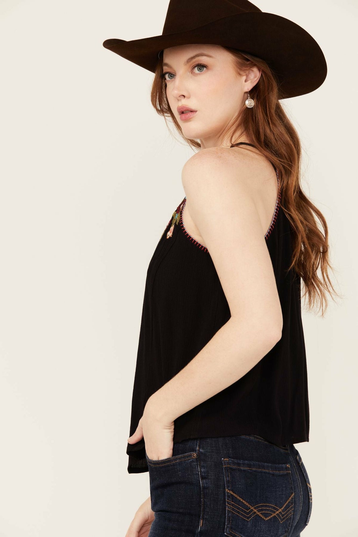 Women Surrey Embroidered And Beaded Halter Top | Idyllwind