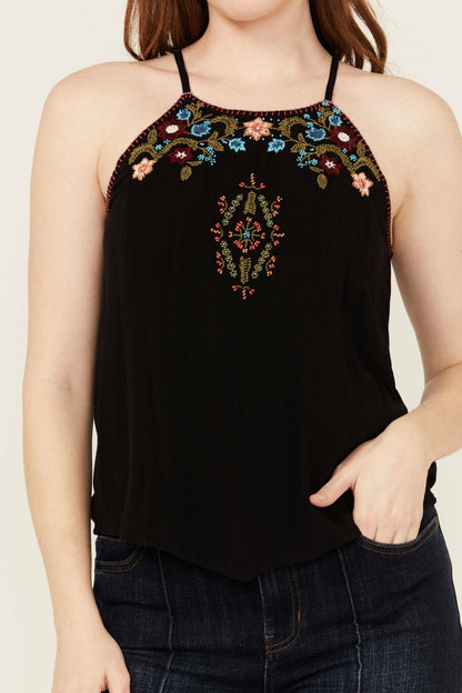 Women Surrey Embroidered And Beaded Halter Top | Idyllwind