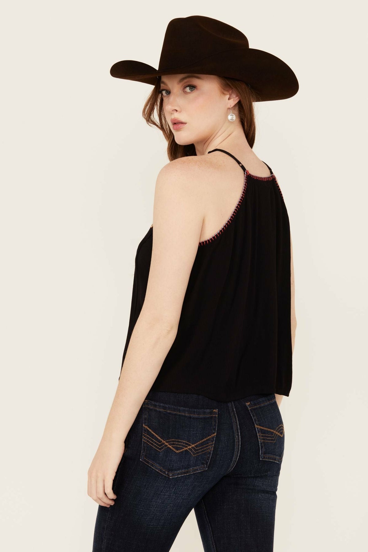 Women Surrey Embroidered And Beaded Halter Top | Idyllwind