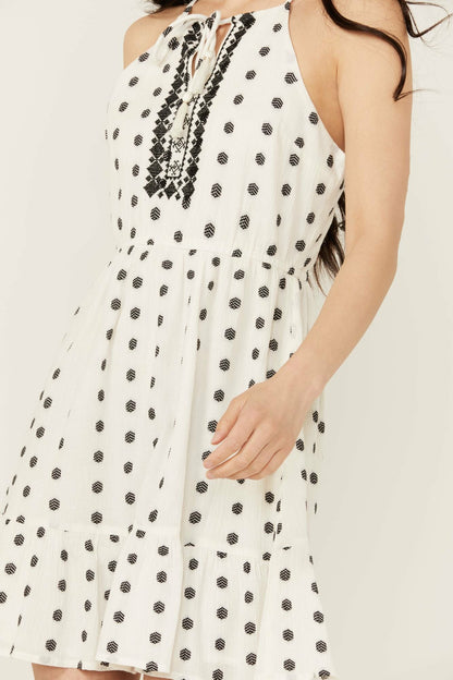 Women Zelida Embroidered Halter Neck Mini Dress | Idyllwind
