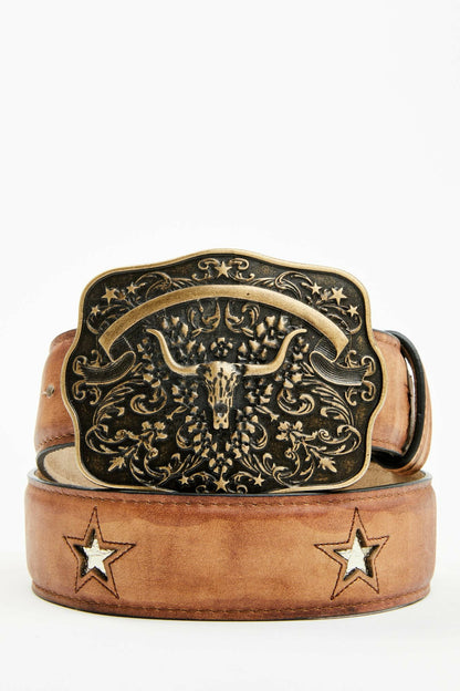 Women Cordero Longhorn Buckle And Star Cutout Belt | Idyllwind
