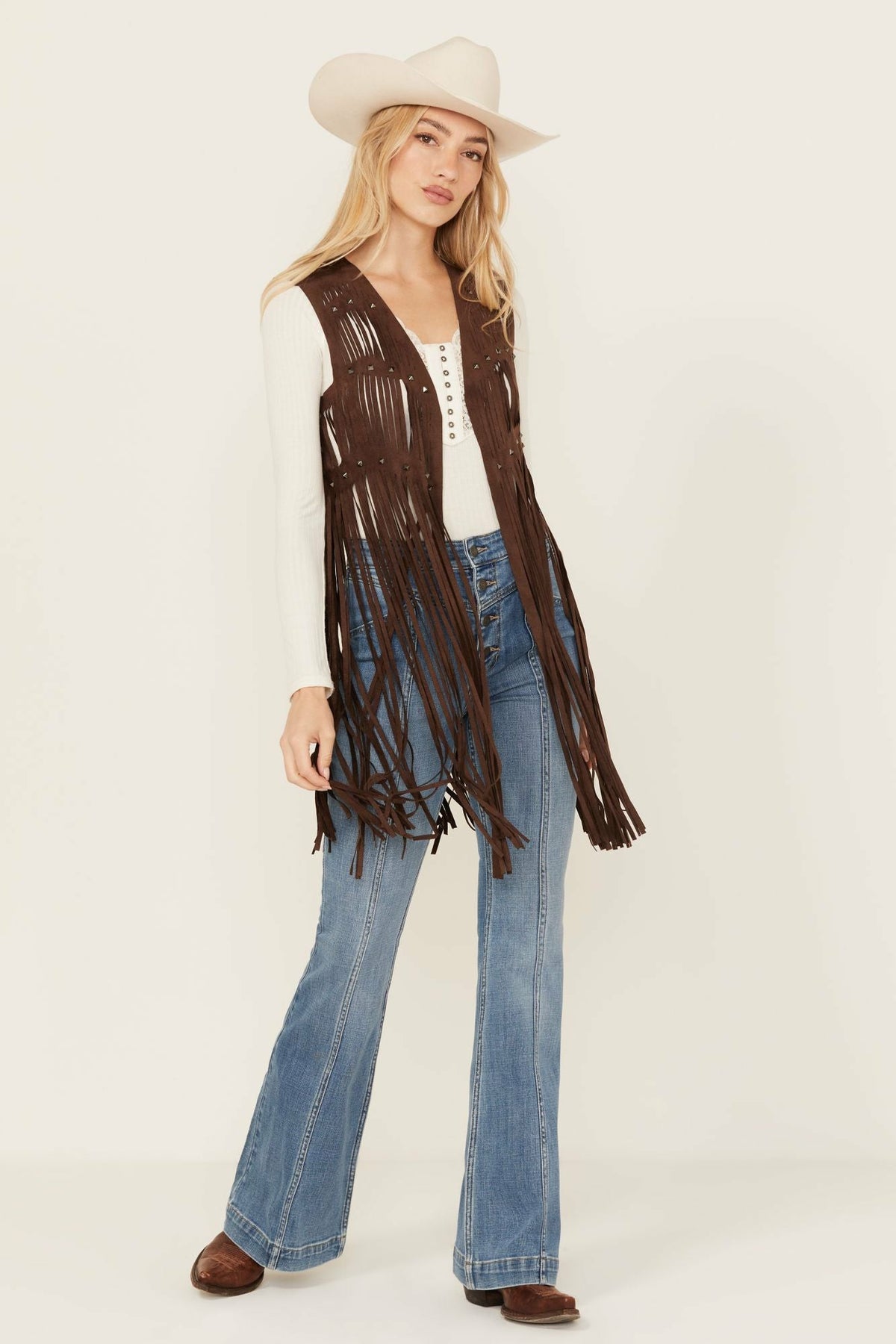 Women Hattie Beaded Fringe Vest | Idyllwind