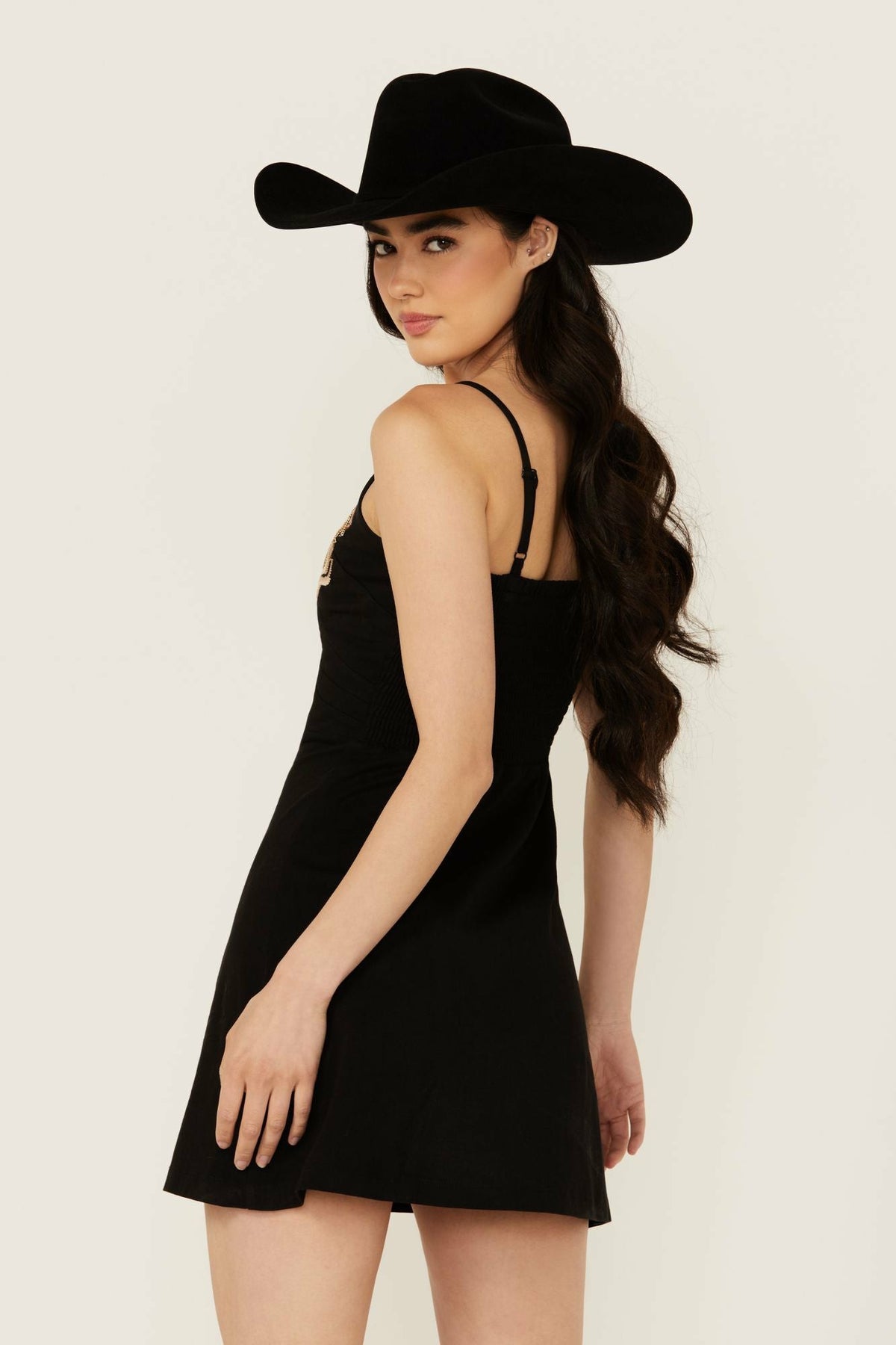 Women Bee Embroidered Beaded Mini Dress | Idyllwind