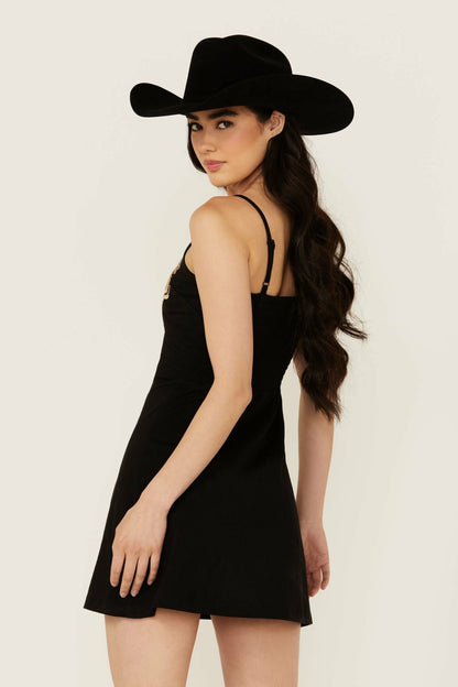 Women Bee Embroidered Beaded Mini Dress | Idyllwind