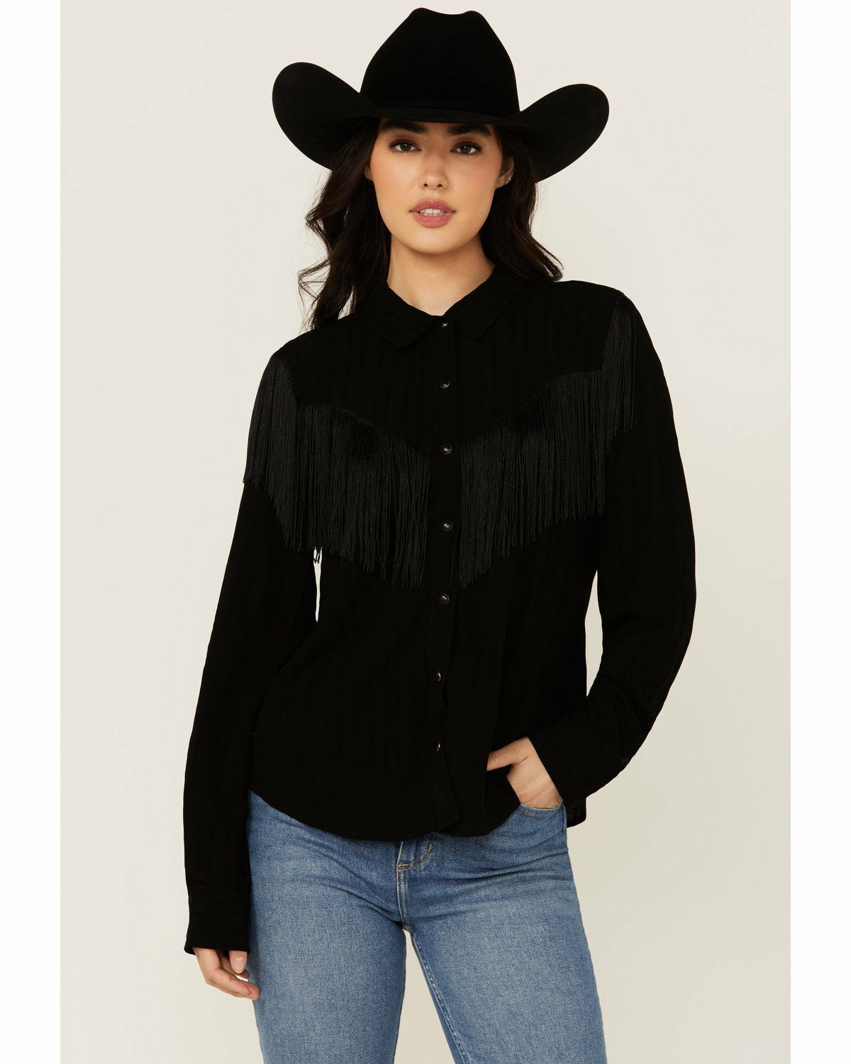 Women Etta Fringe Long Sleeve Snap Western Shirt | Idyllwind